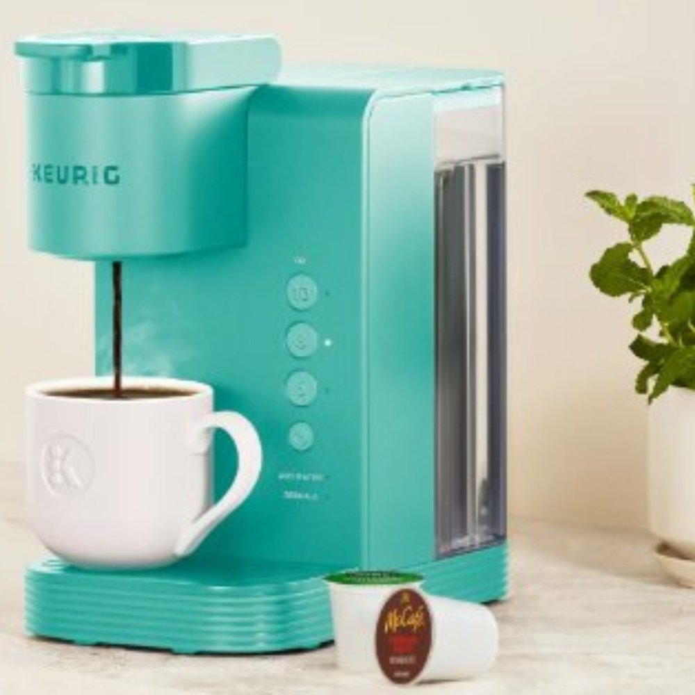 NWT KEURIG K-Express Essentials Single-Serve K-Cup Pod Coffee Maker Teal & Black - Picture 3 of 14
